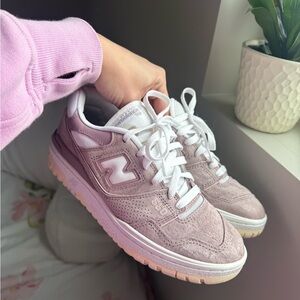 New Balance Women's Mauve and White Sneakers